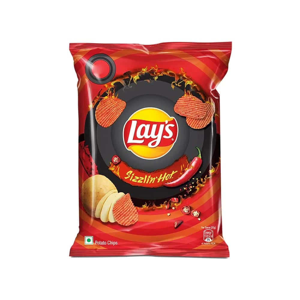 Lays Sizzing Hot Crisps 48g - 45pk