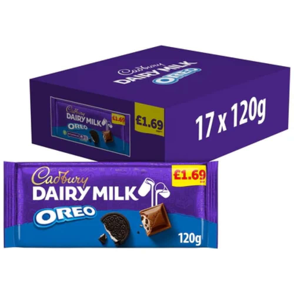 Cadbury Dairy Milk Oreo Bar 120g - 17pk
