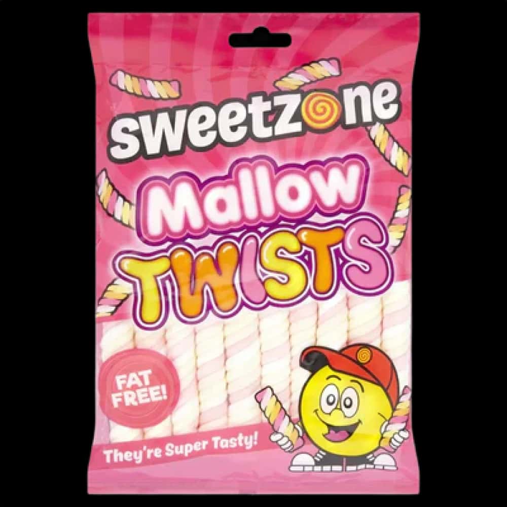 Sweetzone Mallow Twists Candies Bags 160g - 12pk