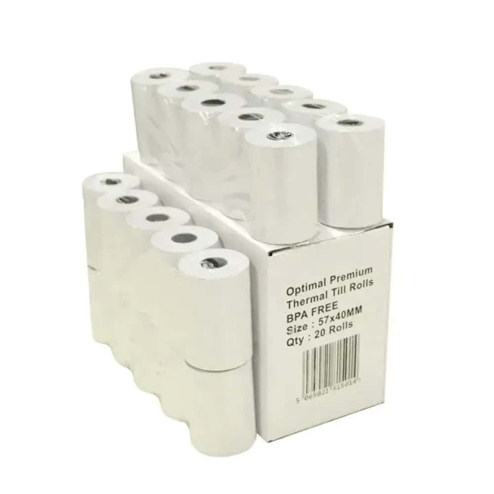 Optimal Premium Thermal Till Rolls - 20pcs