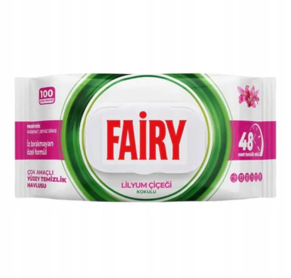 Fairy Wipes Lilly Flower 100Pcs Per Pack - 12pk