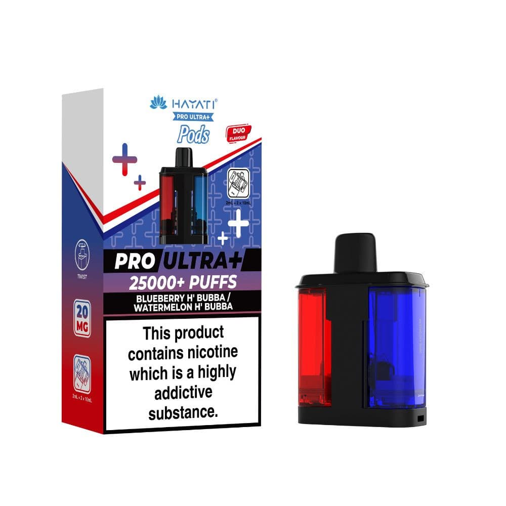  Blueberry H' Bubba / Watermelon H' Bubba Hayati Pro Ultra Plus 25K Pods Pack of 5