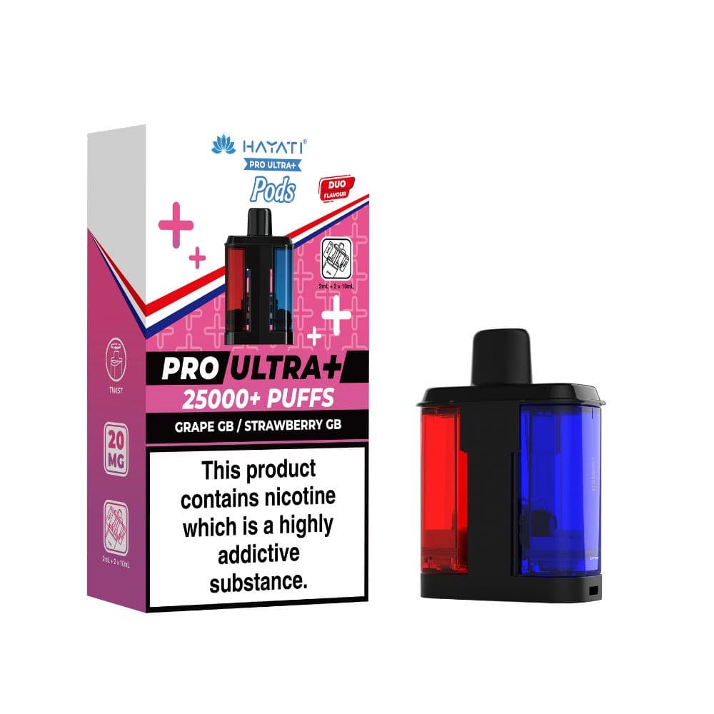  Grape GB / Strawberry GB Hayati Pro Ultra Plus 25K Pods Pack of 5