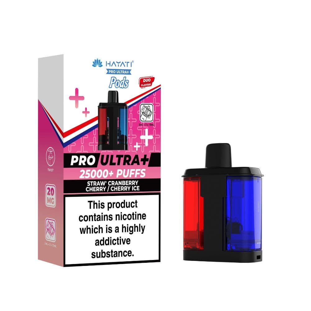  Strawberry Cranberry Cherry / Cherry Ice Hayati Pro Ultra Plus 25K Pods Pack of 5