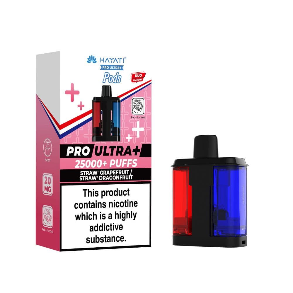  Strawberry Grapefruit / Strawberry Dragonfruit Hayati Pro Ultra Plus 25K Pods Pack of 5