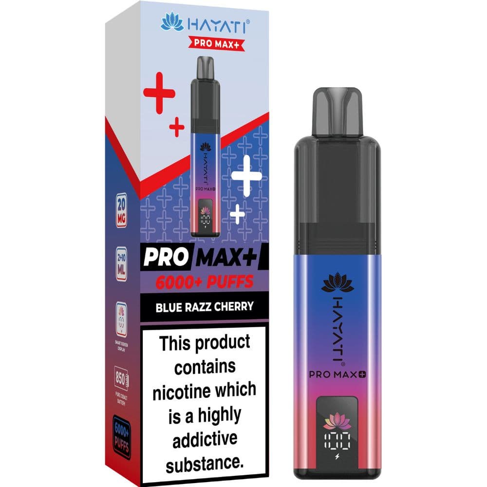  Blue Razz Cherry Hayati Pro Max Plus Vape Kit Box of 5