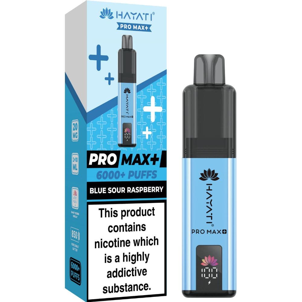  Blue Sour Raspberry Hayati Pro Max Plus Vape Kit Box of 5