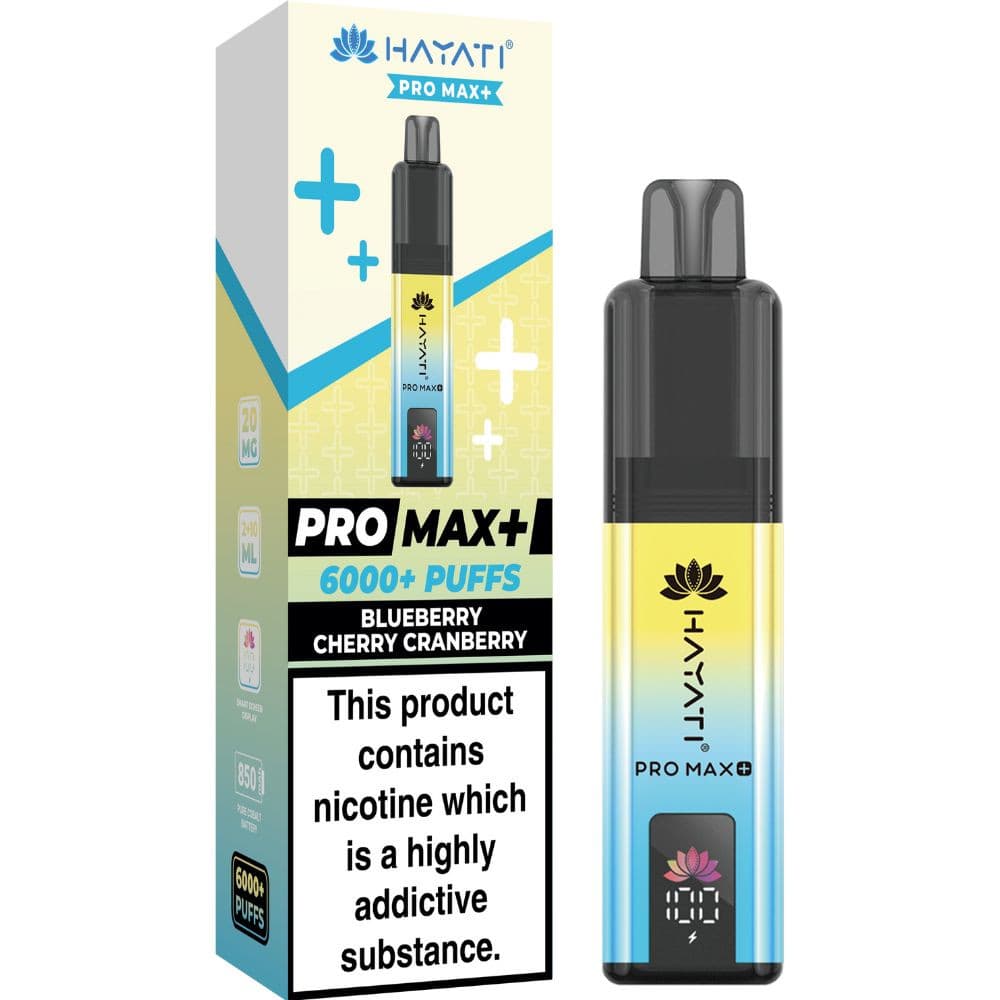 Blueberry Cherry Cranberry Hayati Pro Max Plus Vape Kit Box of 5