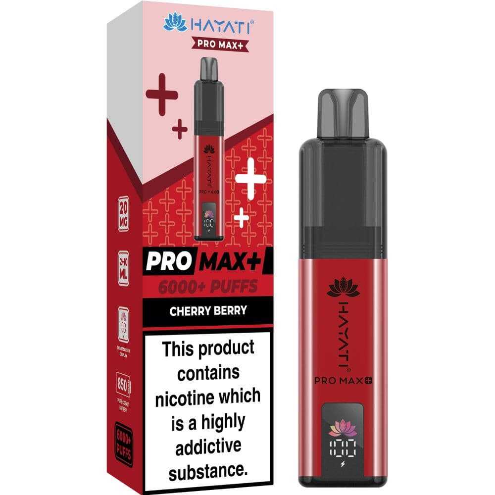  Cherry Berry Hayati Pro Max Plus Vape Kit Box of 5