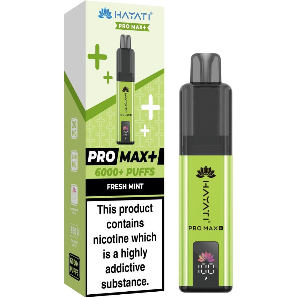 Fresh Mint Hayati Pro Max Plus Vape Kit Box of 5