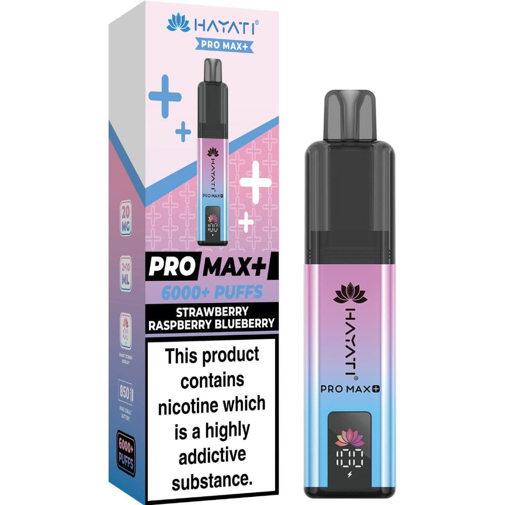  Strawberry Raspberry Blueberry Hayati Pro Max Plus Vape Kit Box of 5