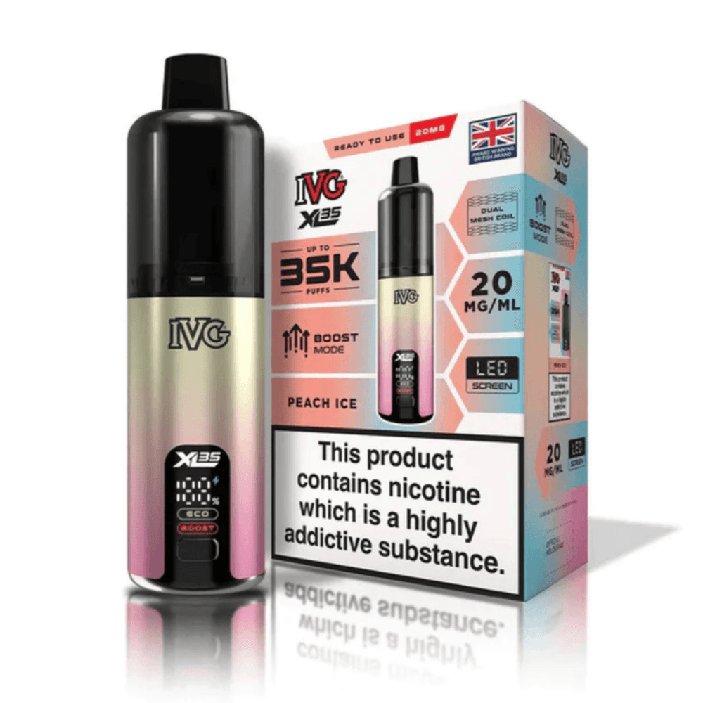  Peach Ice IVG XL 35k Prefilled Vape Kit Box of 5