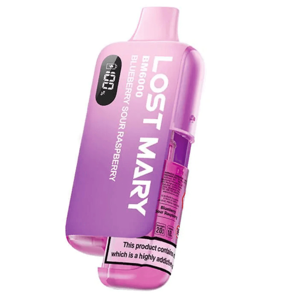  Blueberry Sour Raspberry Lost Mary Bm6000 Vape Kit Box of 5
