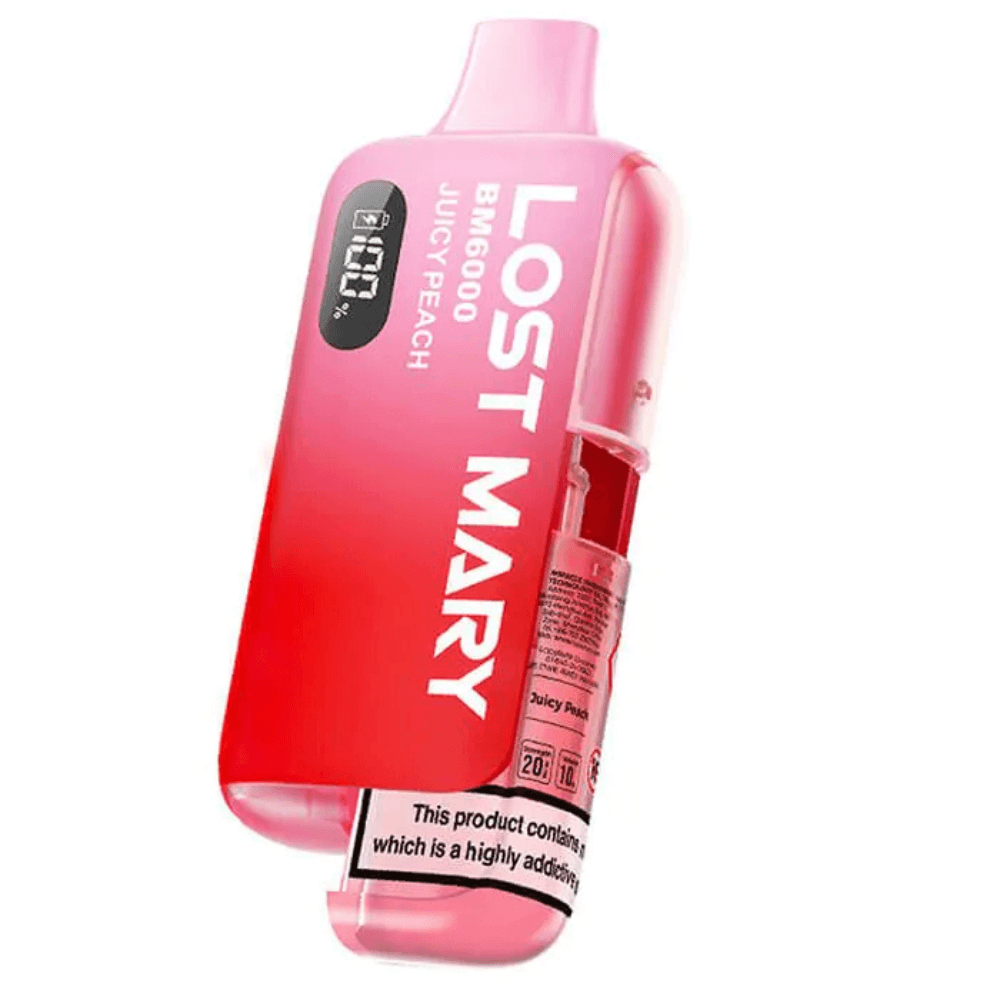  Juicy Peach Lost Mary Bm6000 Vape Kit Box of 5