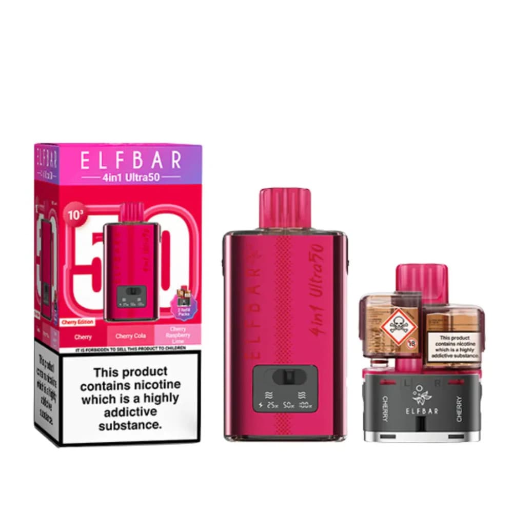  Cherry Edition Elf Bar Ultra 50k Vape Kit Box of 5