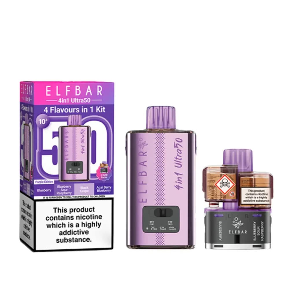  Purple Edition Elf Bar Ultra 50k Vape Kit Box of 5