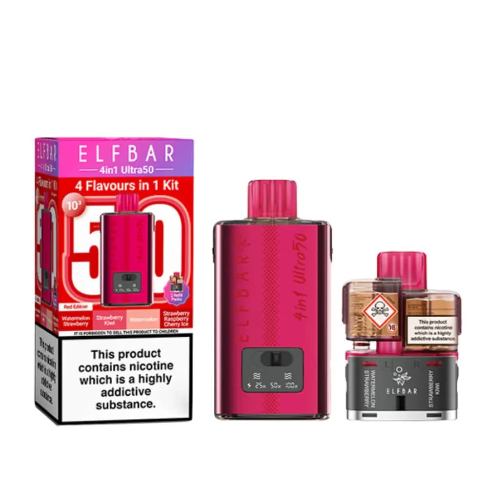  Red Edition Elf Bar Ultra 50k Vape Kit Box of 5