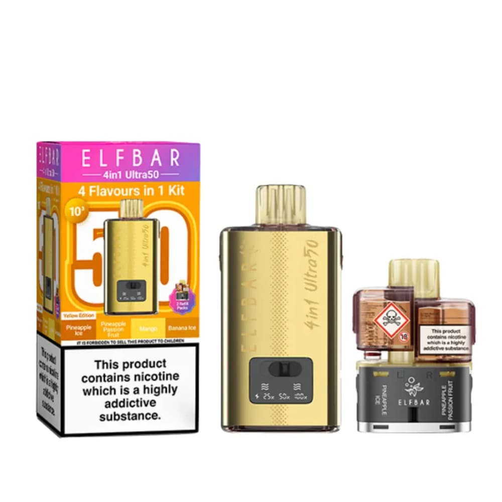  Yellow Edition Elf Bar Ultra 50k Vape Kit Box of 5