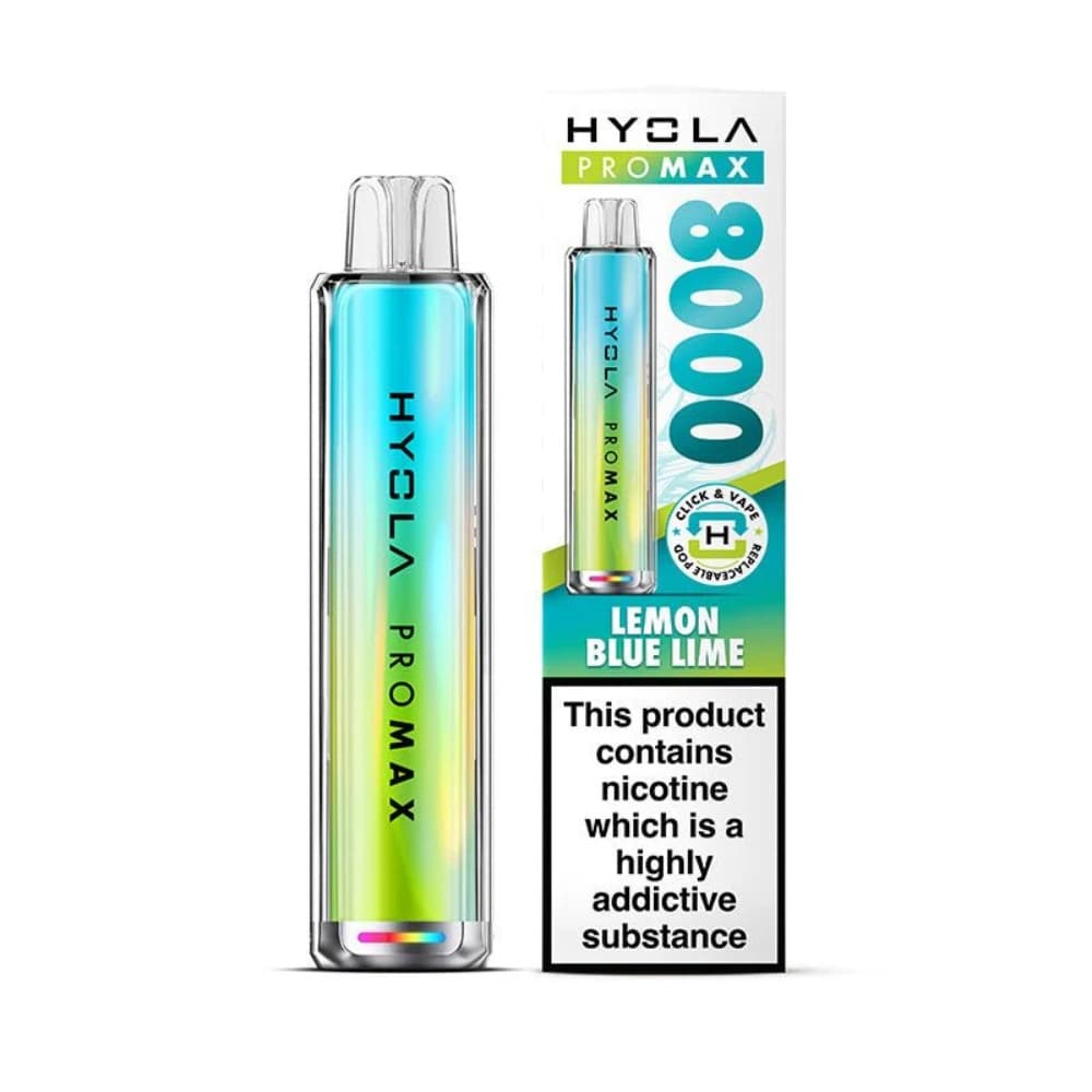  Lemon Blue Lime Hyola Pro Max 8000 Vape Kit Box of 5