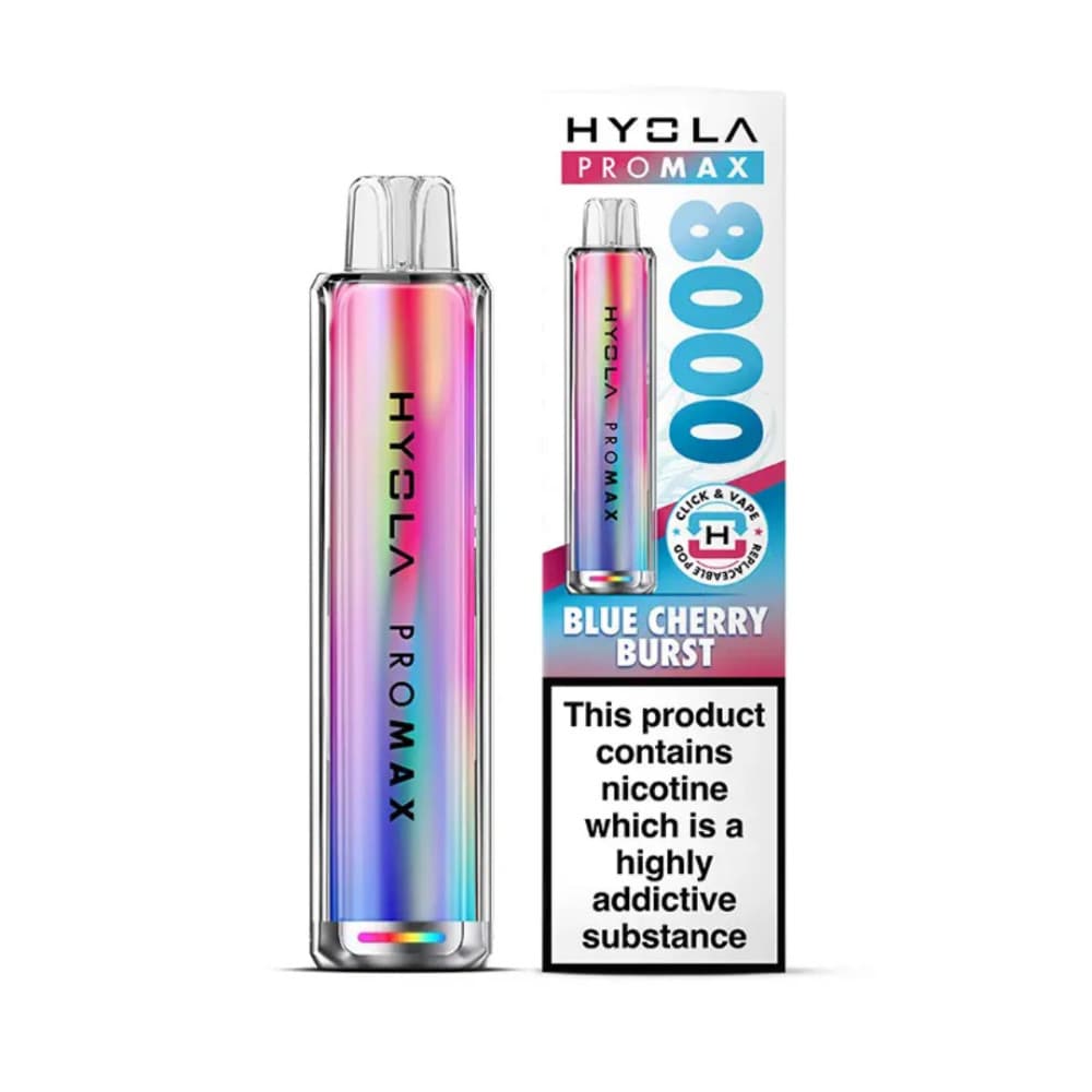 Blue Cherry Burst Hyola Pro Max 8000 Vape Kit Box of 5