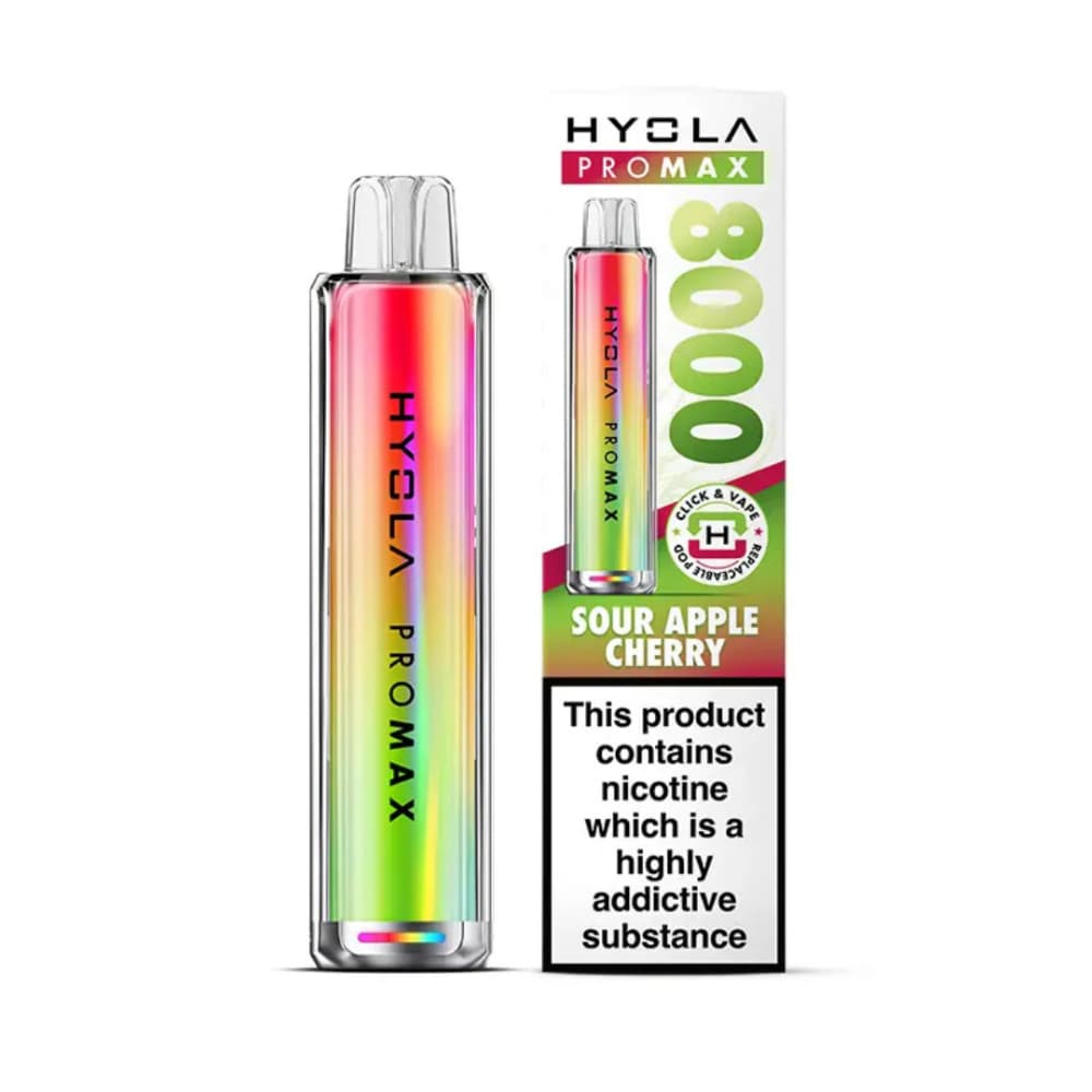  Sour Apple Cherry Hyola Pro Max 8000 Vape Kit Box of 5