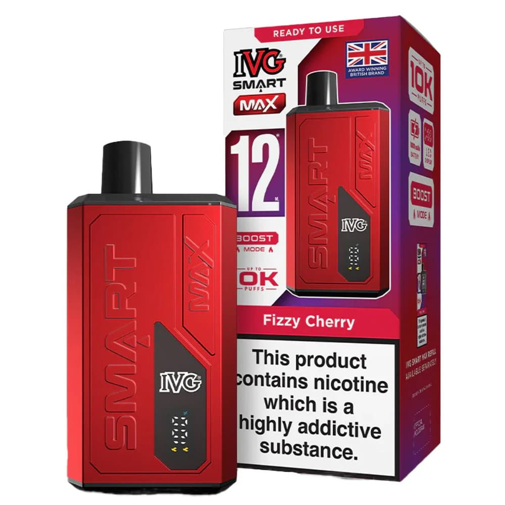 Fizzy Cherry IVG Smart Max 10k Vape Kit Box of 5