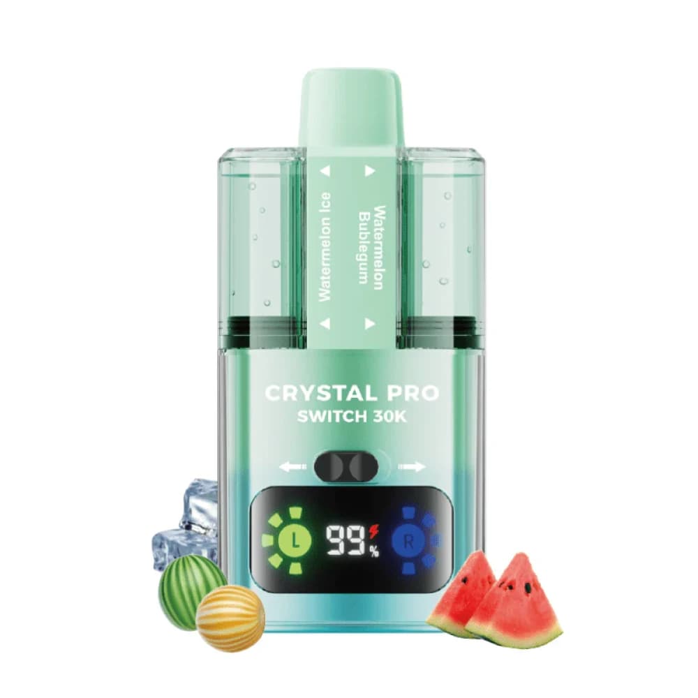  Watermelon Ice / Watermelon Bubbblegum Crystal Pro Switch 30k Vape Kit Box of 5
