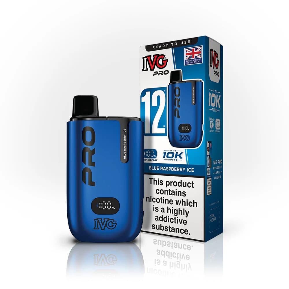  Blue Raspberry Ice IVG Pro 12 Vape Kit Box of 5