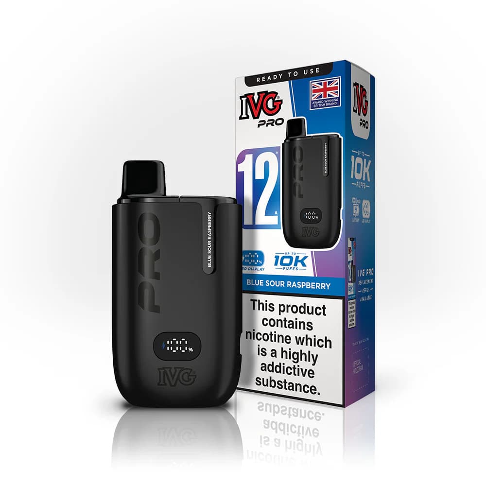 Blue Sour Raspberry IVG Pro 12 Vape Kit Box of 5