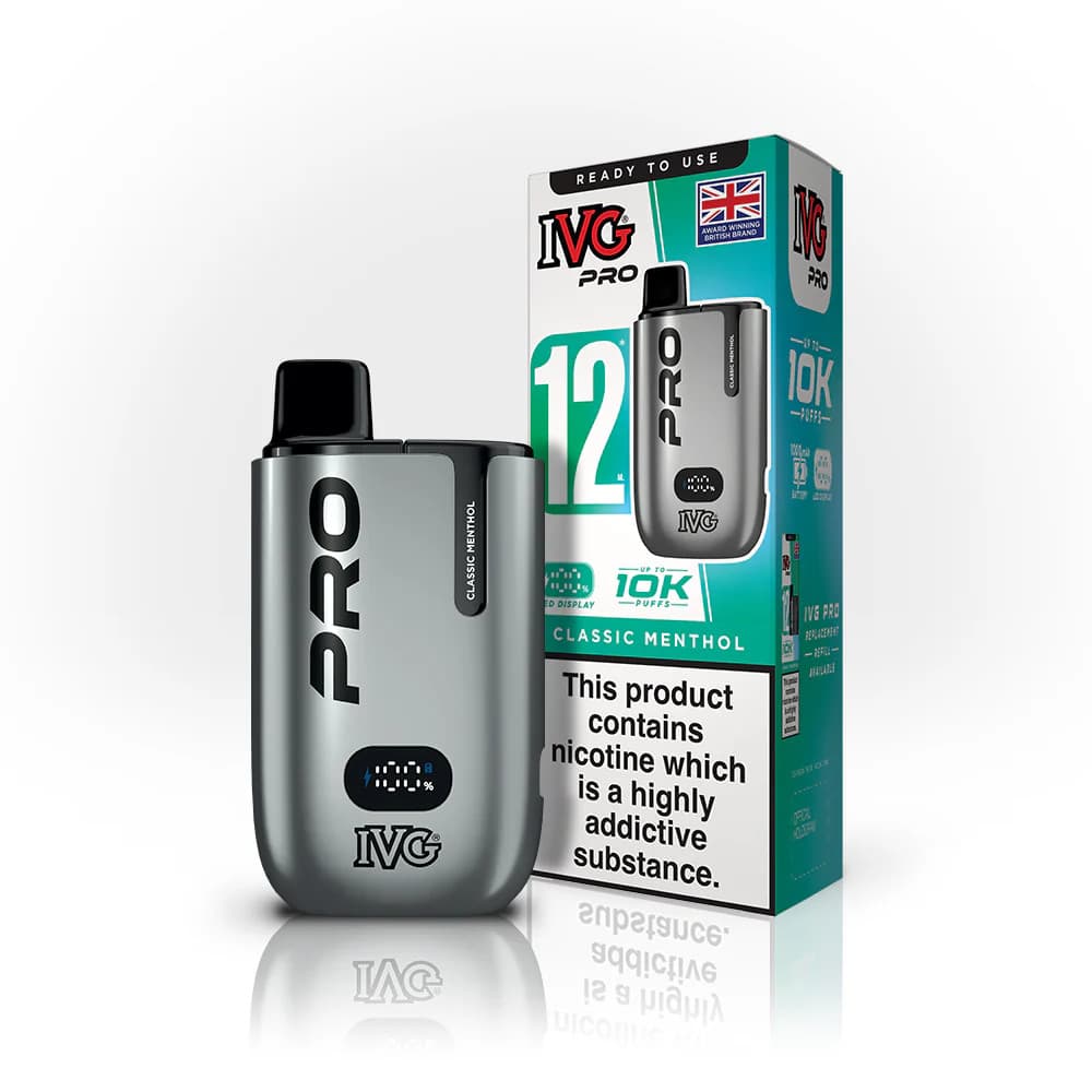  Classic Menthol IVG Pro 12 Vape Kit Box of 5