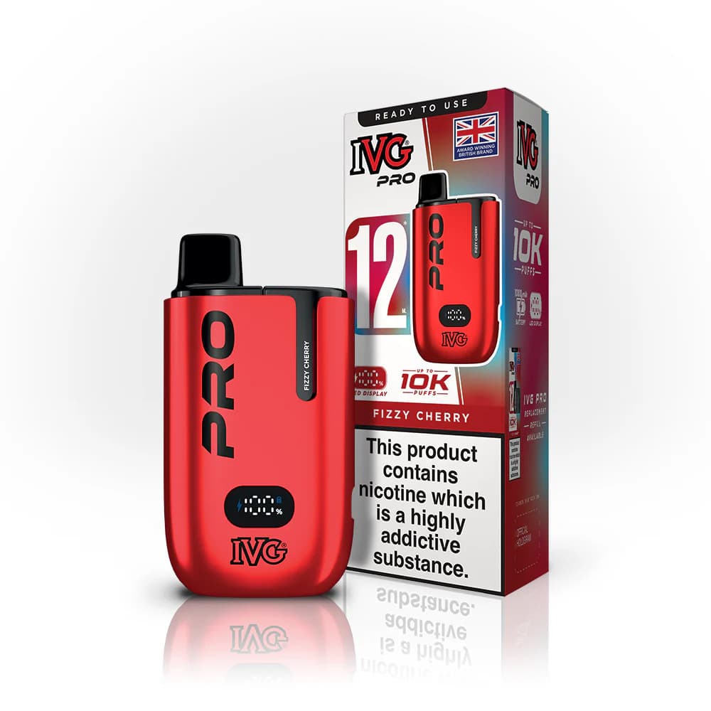  Fizzy Cherry IVG Pro 12 Vape Kit Box of 5