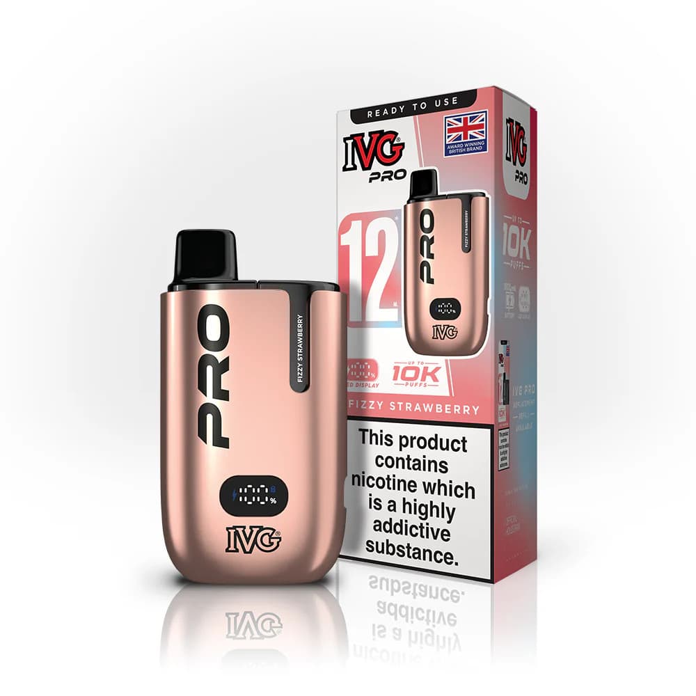  Fizzy Strawberry IVG Pro 12 Vape Kit Box of 5