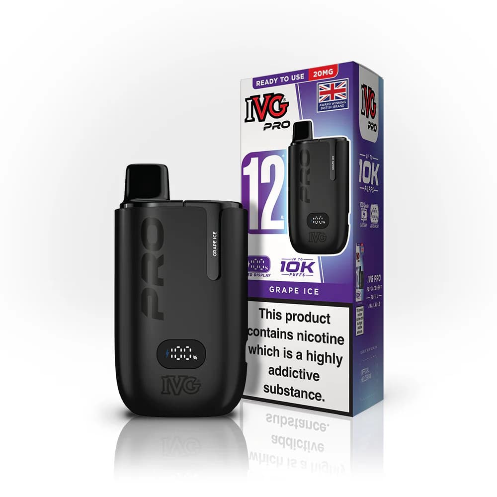  Grape Ice IVG Pro 12 Vape Kit Box of 5