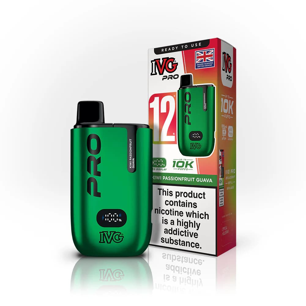  Kiwi Passionfruit Guava IVG Pro 12 Vape Kit Box of 5