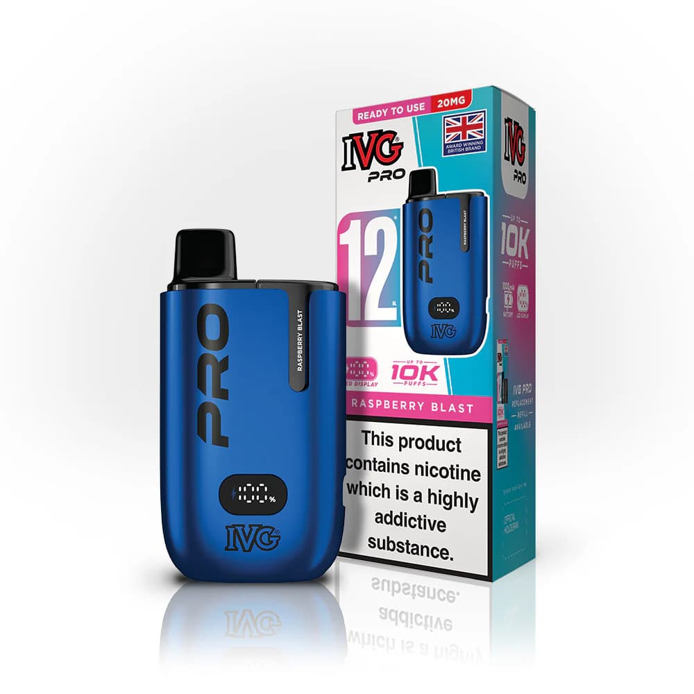  Raspberry Blast IVG Pro 12 Vape Kit Box of 5