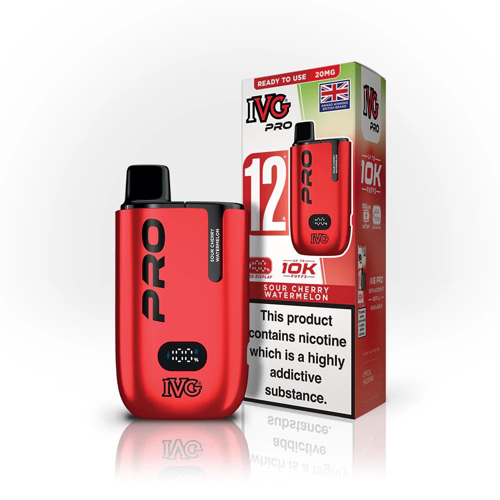  Sour Cherry Watermelon IVG Pro 12 Vape Kit Box of 5