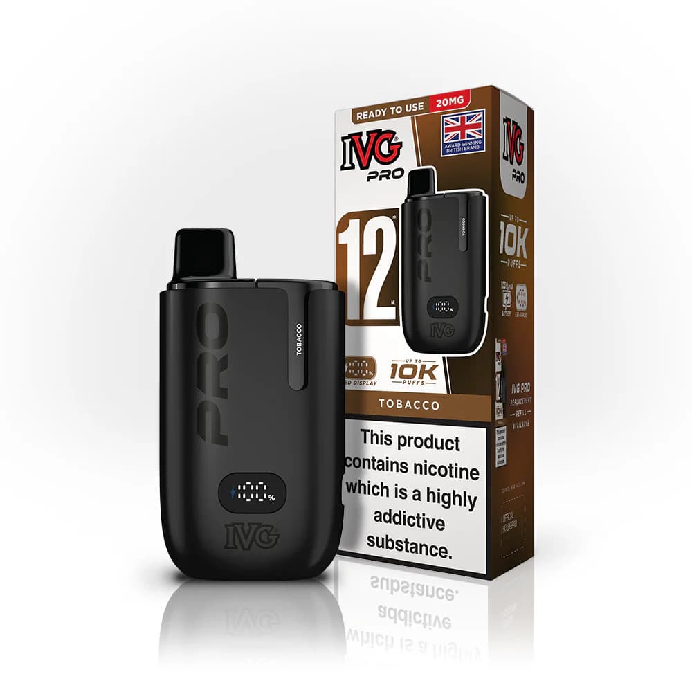  Tobacco IVG Pro 12 Vape Kit Box of 5