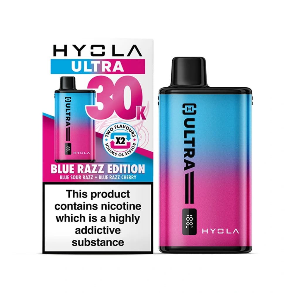  Blue Razz Edition Hyola Ultra Plus 30k Vape Kit Box of 5