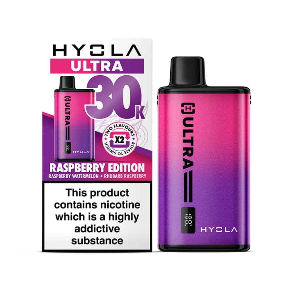  Raspberry Edition Hyola Ultra Plus 30k Vape Kit Box of 5
