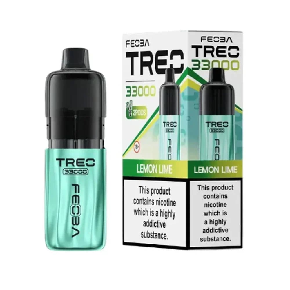  Lemon Lime Feoba Treo 33k Prefilled Vape it Box of 5