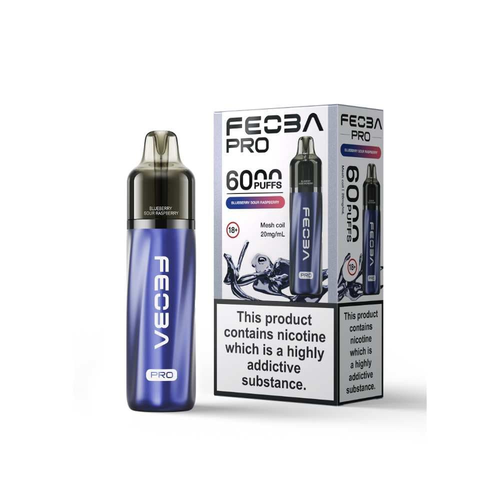  Blueberry Sour Raspberry Feoba Pro Plus 6000 Vape Kit Box of 5