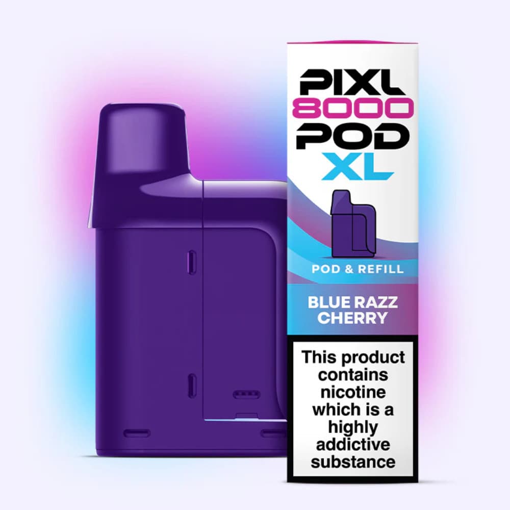  Blue Razz Cherry Pixl 8000 Prefilled Pods Pack of 5