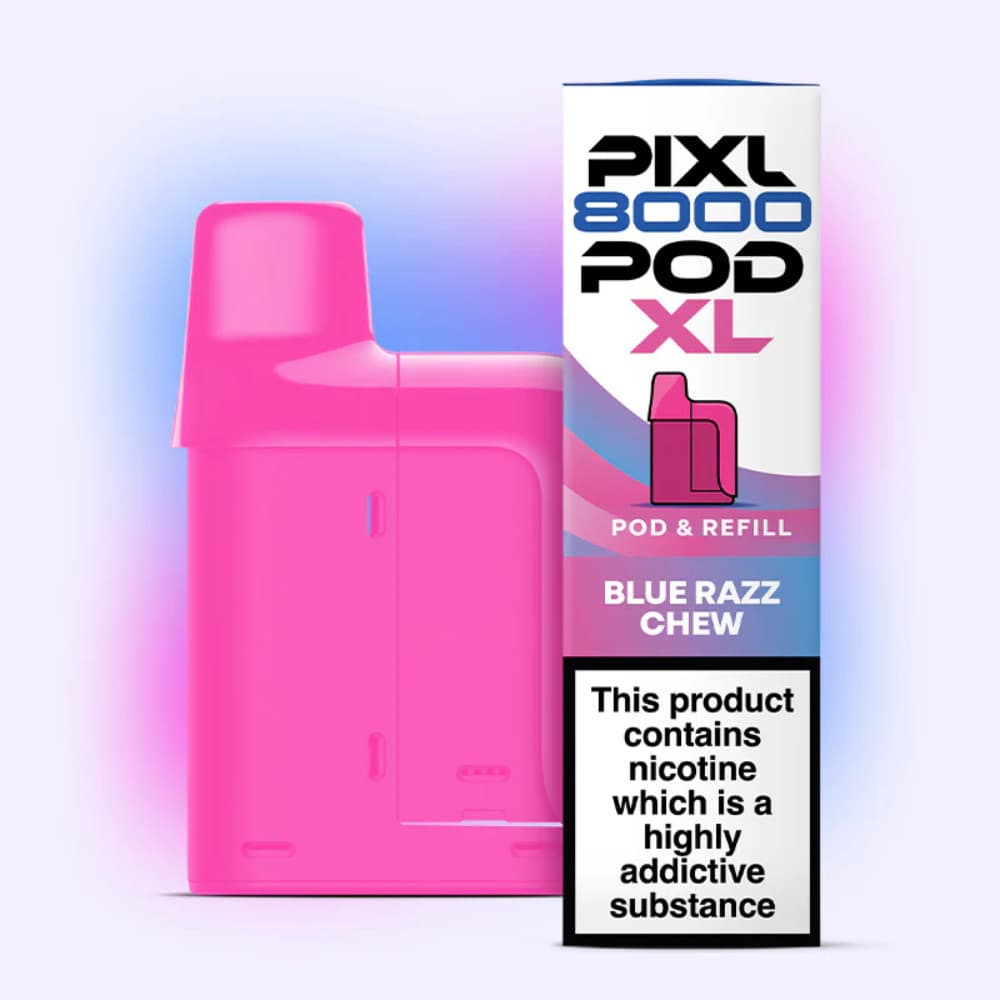  Blue Razz Chew Pixl 8000 Prefilled Pods Pack of 5