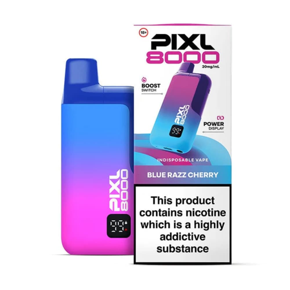  Blue Razz Cherry Pixl 8000 Prefilled Vape Kit Box of 5