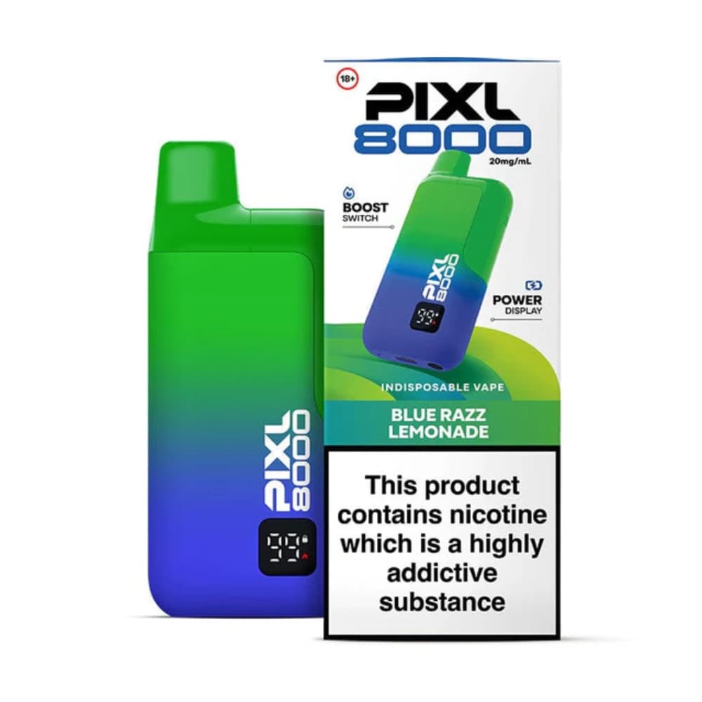  Blue Razz Lemonade Pixl 8000 Prefilled Vape Kit Box of 5