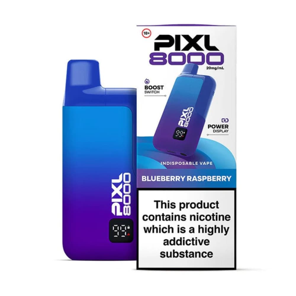  Blueberry Raspberry Pixl 8000 Prefilled Vape Kit Box of 5