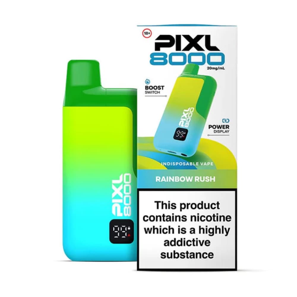  Rainbow Rush Pixl 8000 Prefilled Vape Kit Box of 5