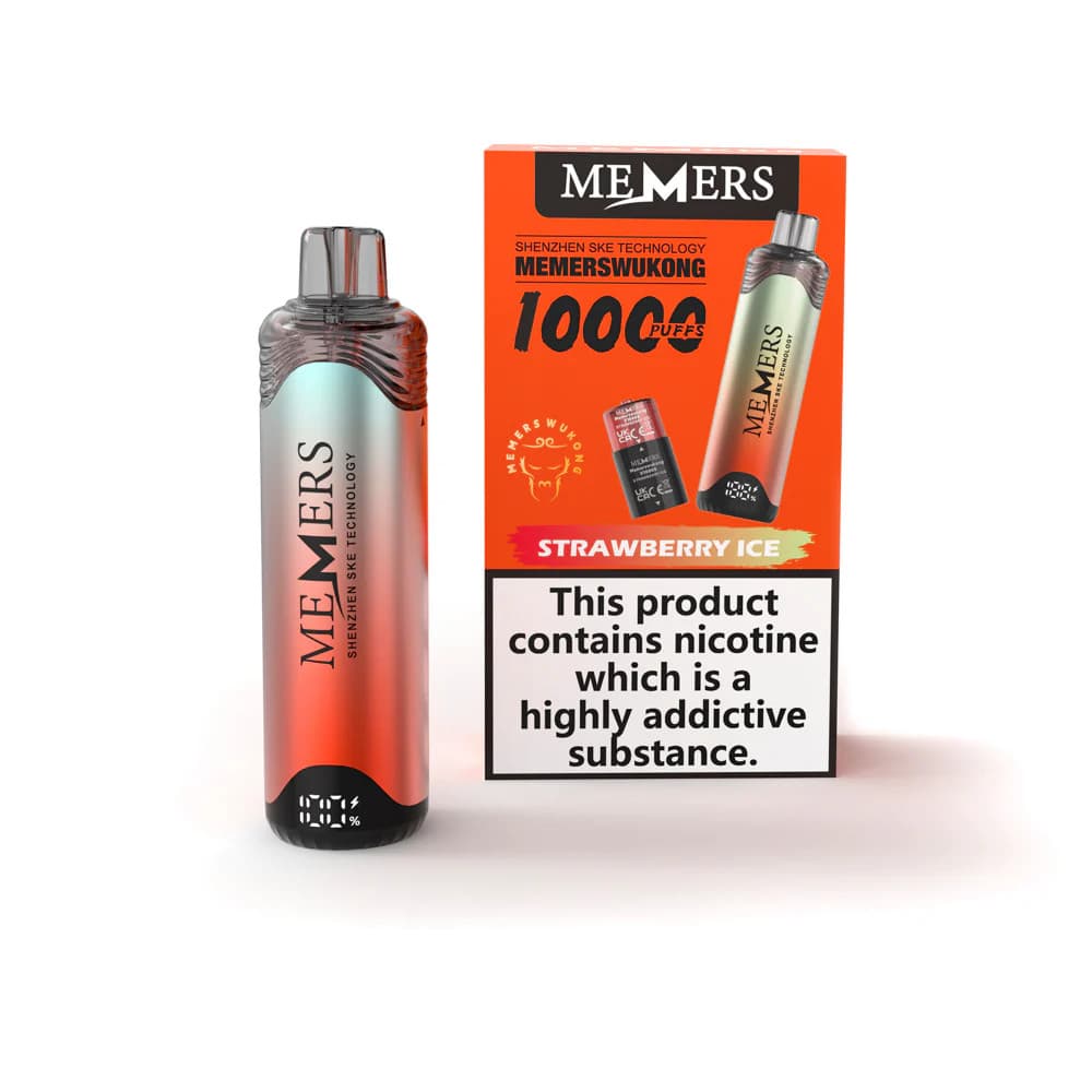  Strawberry Ice Memers Wukong V10000 Vape Kit Box of 5