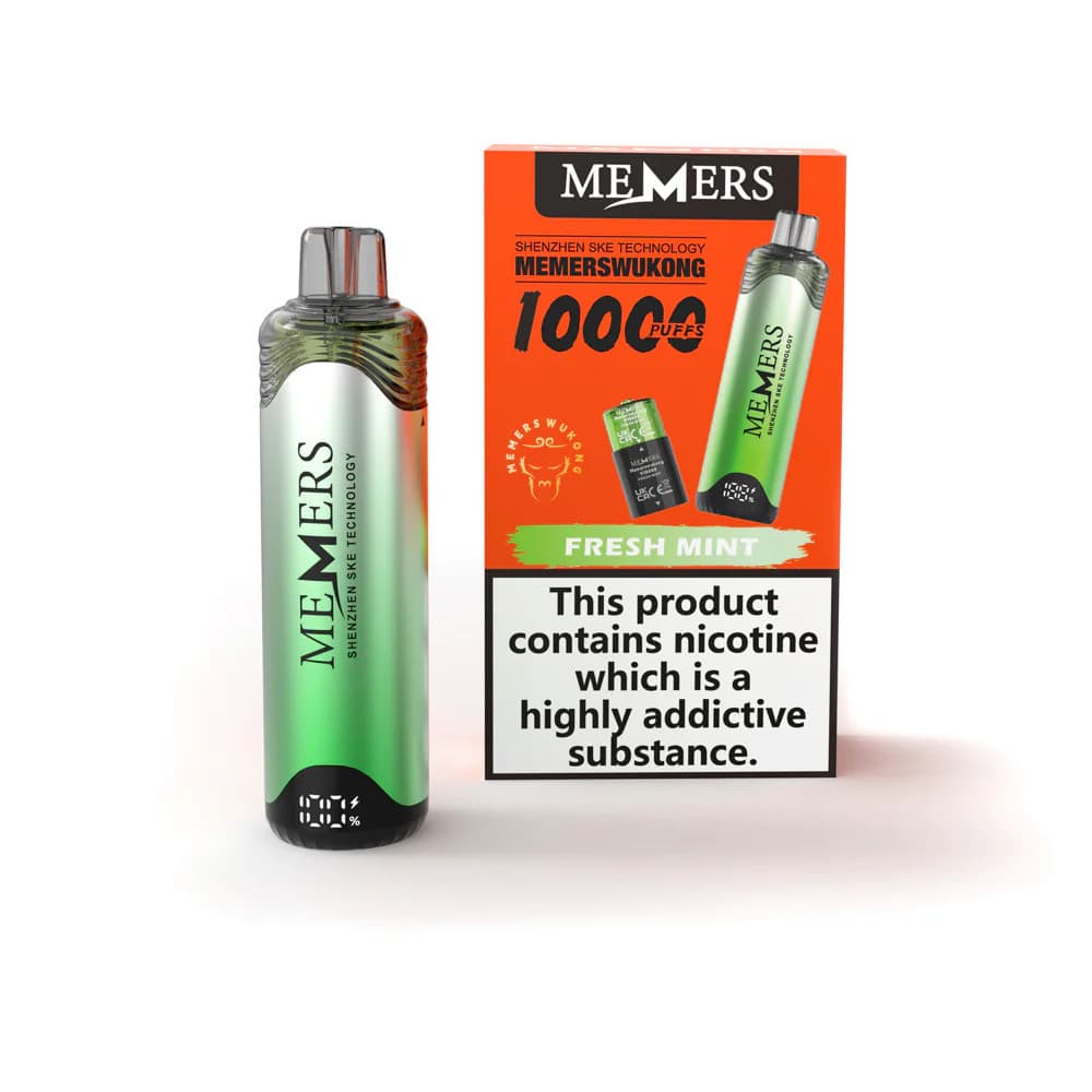  Fresh Mint Memers Wukong V10000 Vape Kit Box of 5