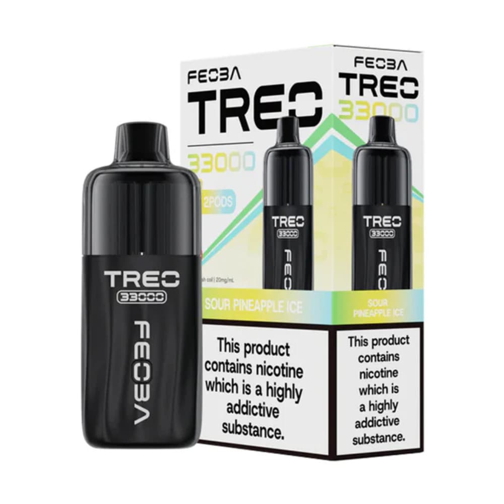  Sour Pineapple Ice Feoba Treo 33k Prefilled Vape it Box of 5